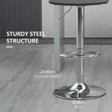 Faux Leather Bar Stools 42cm Wide in Set Of 2 - Velmora