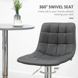 Faux Leather Bar Stools 42cm Wide in Set Of 2 - Velmora