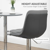Faux Leather Bar Stools 42cm Wide in Set Of 2 - Velmora