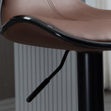 Faux Leather Bar Stools 45.5cm Wide in Set Of 2 - Velmora