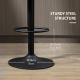 Faux Leather Bar Stools 45.5cm Wide in Set Of 2 - Velmora