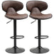 Faux Leather Bar Stools 45.5cm Wide in Set Of 2 - Velmora