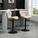 Faux Leather Bar Stools 46.5cm Wide in Set Of 2 - Velmora