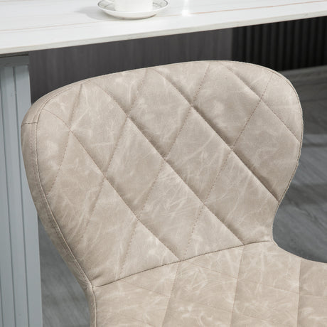 Faux Leather Bar Stools 46.5cm Wide in Set Of 2 - Velmora