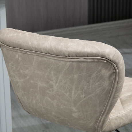 Faux Leather Bar Stools 46.5cm Wide in Set Of 2 - Velmora