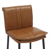 Faux Leather Bar Stools 47cm Wide in Set Of 2 - Lansdowne