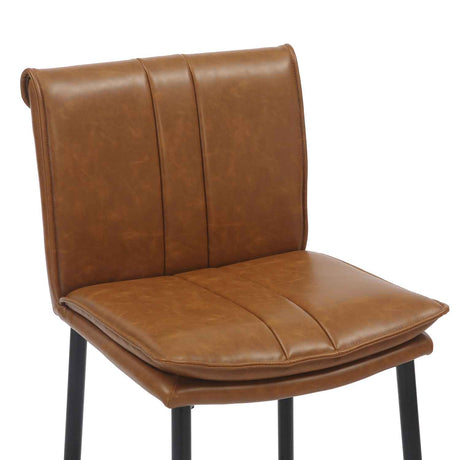 Faux Leather Bar Stools 47cm Wide in Set Of 2 - Lansdowne