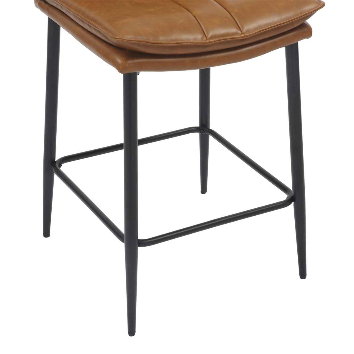 Faux Leather Bar Stools 47cm Wide in Set Of 2 - Lansdowne