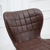 Faux Leather Bar Stools 47cm Wide in Set Of 2 - Velmora