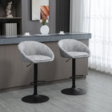 Faux Leather Bar Stools 57cm Wide in Set Of 2 - Velmora
