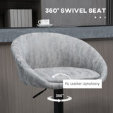 Faux Leather Bar Stools 57cm Wide in Set Of 2 - Velmora