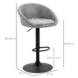 Faux Leather Bar Stools 57cm Wide in Set Of 2 - Velmora