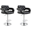 Faux Leather Bar Stools 64cm Wide in Set Of 2 - Velmora