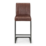 Faux Leather Bar Stools in Set Of 2 - Brooklyn