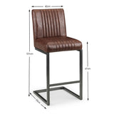 Faux Leather Bar Stools in Set Of 2 - Brooklyn