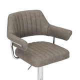 Faux Leather Bar Stools in Set Of 2 With Gas Lift Mechanism - Cortez