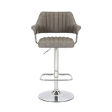 Faux Leather Bar Stools in Set Of 2 With Gas Lift Mechanism - Cortez