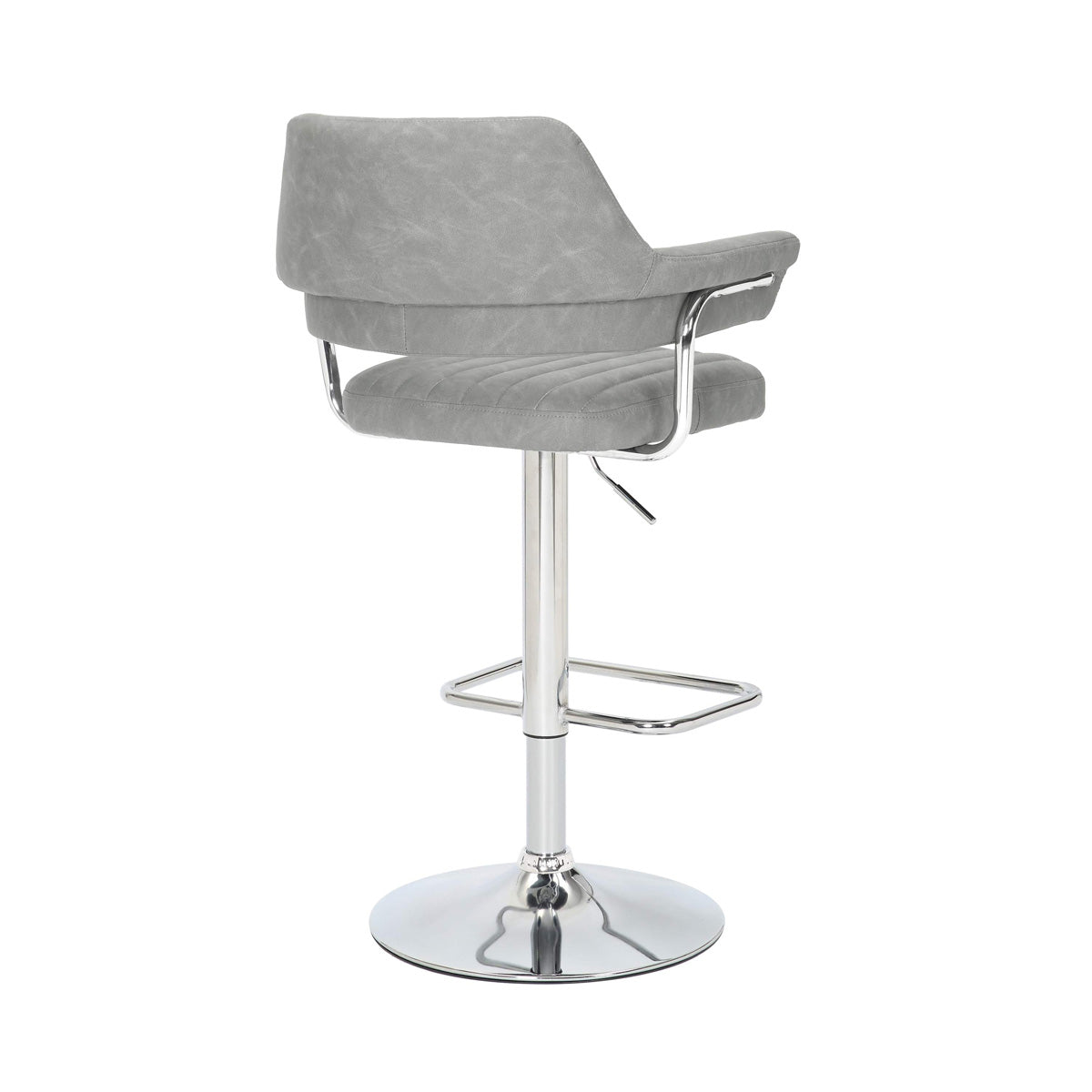 Faux Leather Bar Stools in Set Of 2 With Gas Lift Mechanism - Cortez