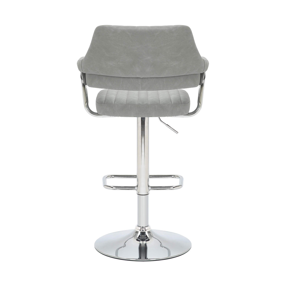 Faux Leather Bar Stools in Set Of 2 With Gas Lift Mechanism - Cortez