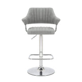 Faux Leather Bar Stools in Set Of 2 With Gas Lift Mechanism - Cortez