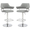 Faux Leather Bar Stools in Set Of 2 With Gas Lift Mechanism - Cortez