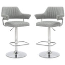 Faux Leather Bar Stools in Set Of 2 With Gas Lift Mechanism - Cortez