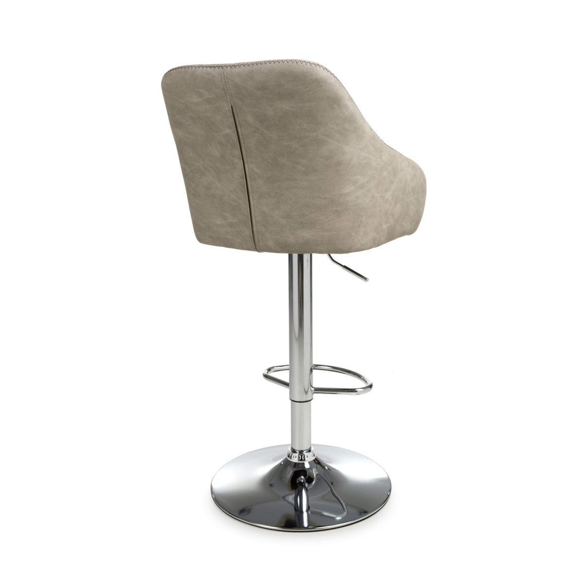Faux Leather Bar Stools in Set Of 2 With Gas Lift Mechanism - Serena