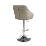 Faux Leather Bar Stools in Set Of 2 With Gas Lift Mechanism - Serena