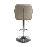 Faux Leather Bar Stools in Set Of 2 With Gas Lift Mechanism - Serena