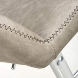 Faux Leather Bar Stools in Set Of 2 With Gas Lift Mechanism - Serena