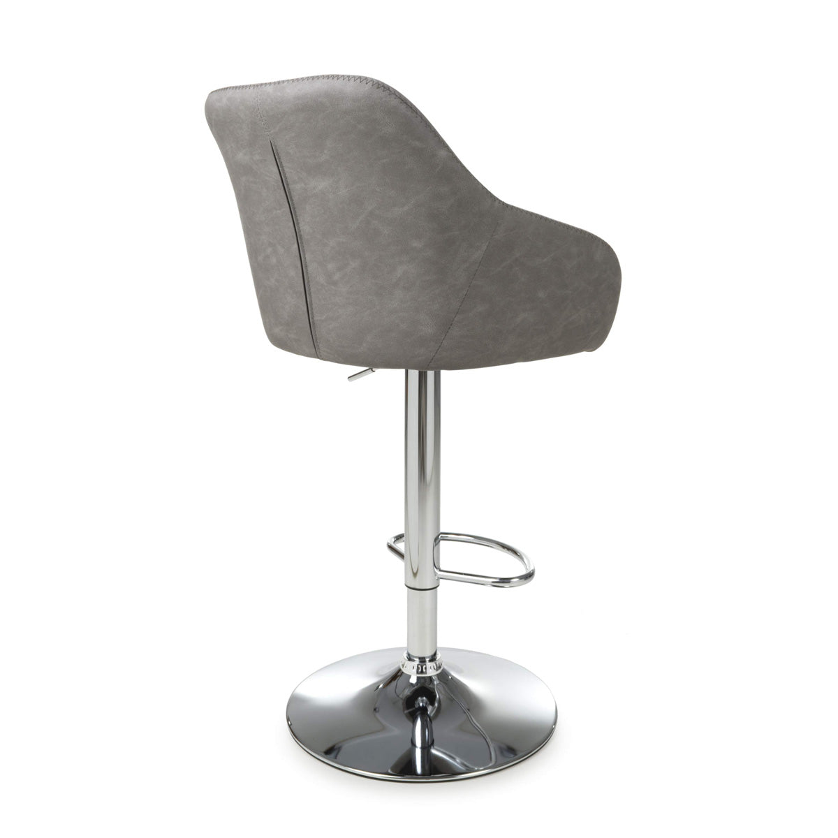 Faux Leather Bar Stools in Set Of 2 With Gas Lift Mechanism - Serena