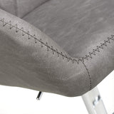 Faux Leather Bar Stools in Set Of 2 With Gas Lift Mechanism - Serena