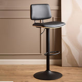Faux Leather Bar Stools in Set of 2 With Swivel Function - Owen