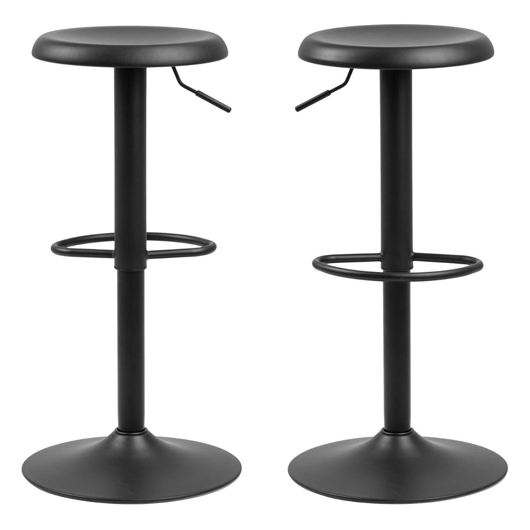Faux Leather Bar Stools Without Back in Set of 2 - Finch