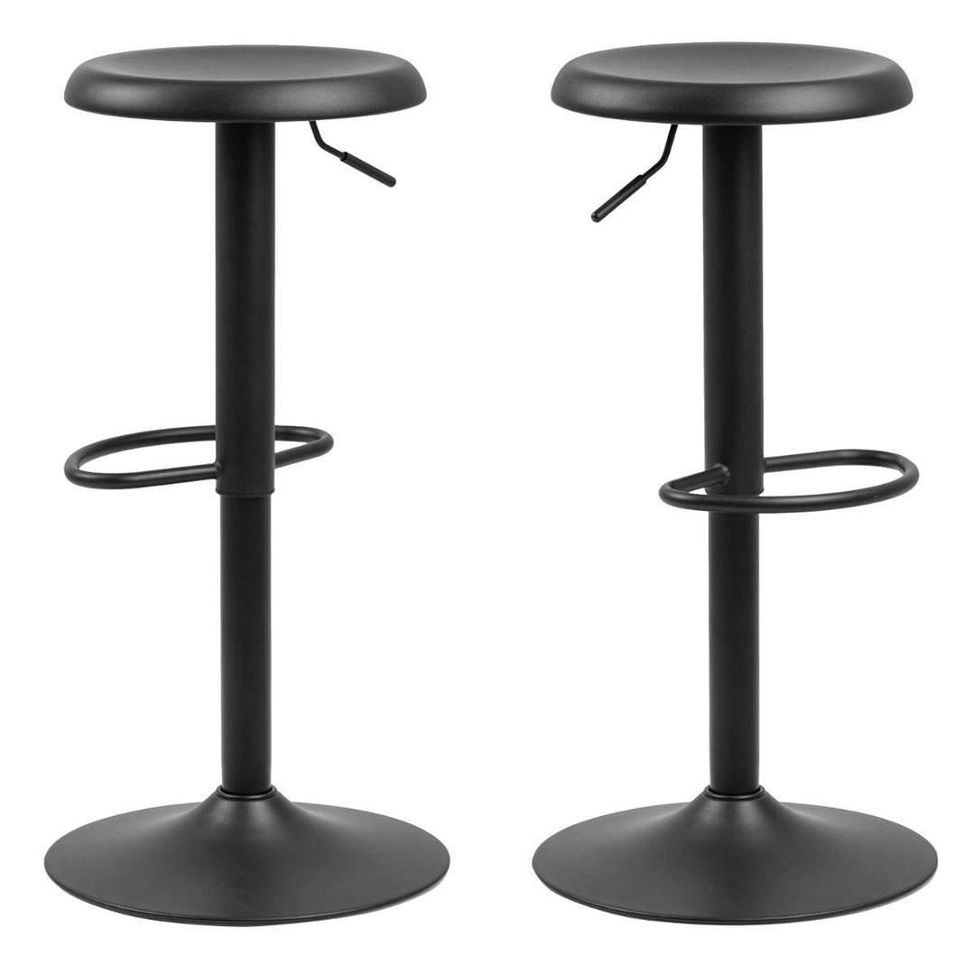 Faux Leather Bar Stools Without Back in Set of 2 - Finch