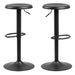 Faux Leather Bar Stools Without Back in Set of 2 - Finch