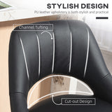 Faux Leather Barstools With Backrest And Footrest in Set Of 2 - Velmora