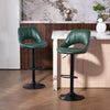 Faux Leather Barstools With Backrest And Footrest in Set Of 2 - Velmora