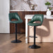 Faux Leather Barstools With Backrest And Footrest in Set Of 2 - Velmora