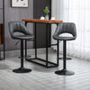 Faux Leather Barstools With Backrest And Footrest in Set Of 2 - Velmora