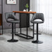 Faux Leather Barstools With Backrest And Footrest in Set Of 2 - Velmora