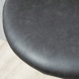 Faux Leather Barstools With Backrest And Footrest in Set Of 2 - Velmora