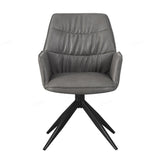 Faux Leather Dining Chair With Swivel Function - Berlish