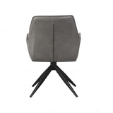 Faux Leather Dining Chair With Swivel Function - Berlish