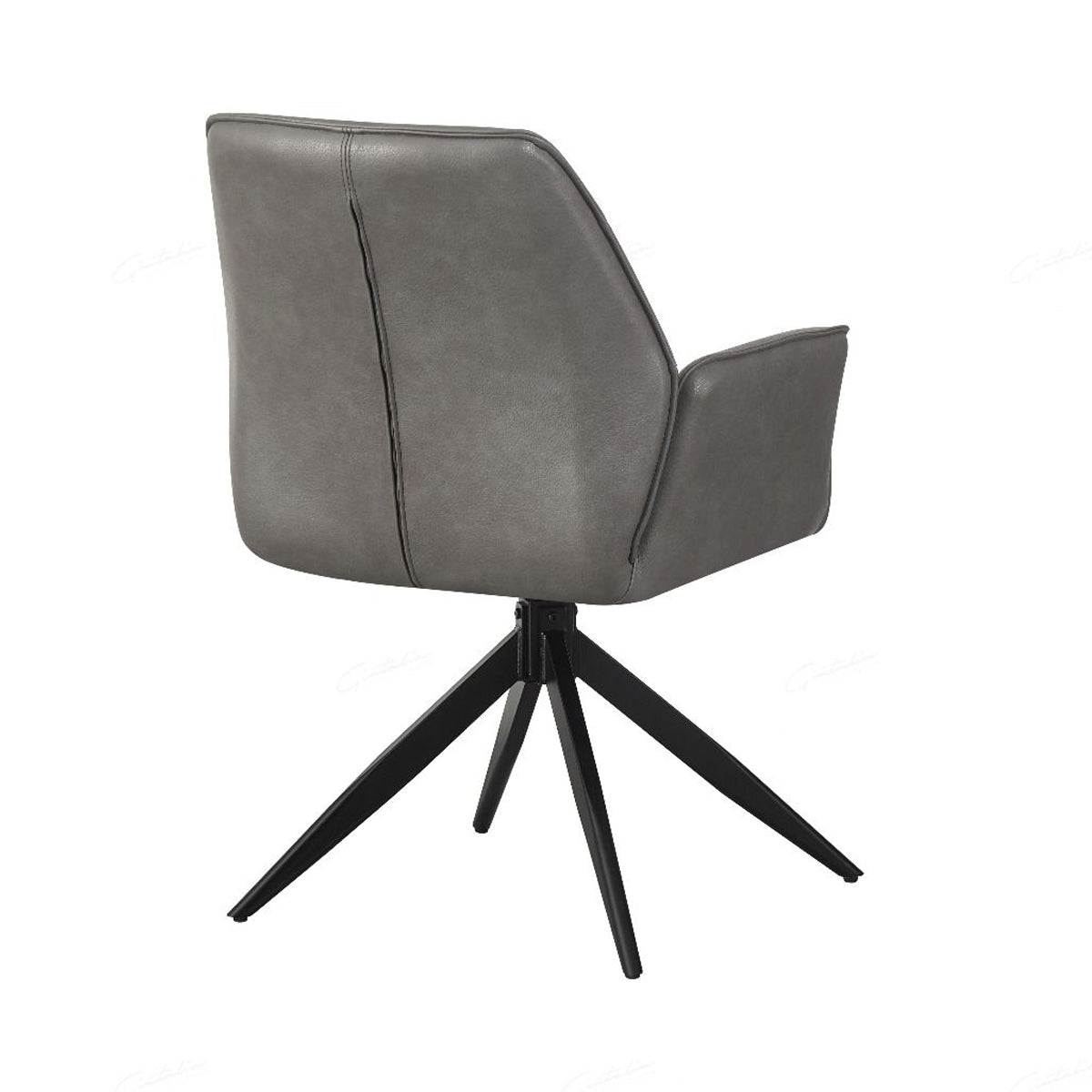 Faux Leather Dining Chair With Swivel Function - Berlish