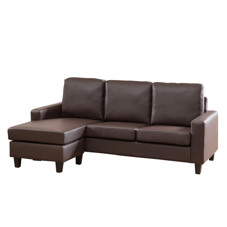 Faux Leather Corner Sofa 199cm Wide Reversible - Kensington Home