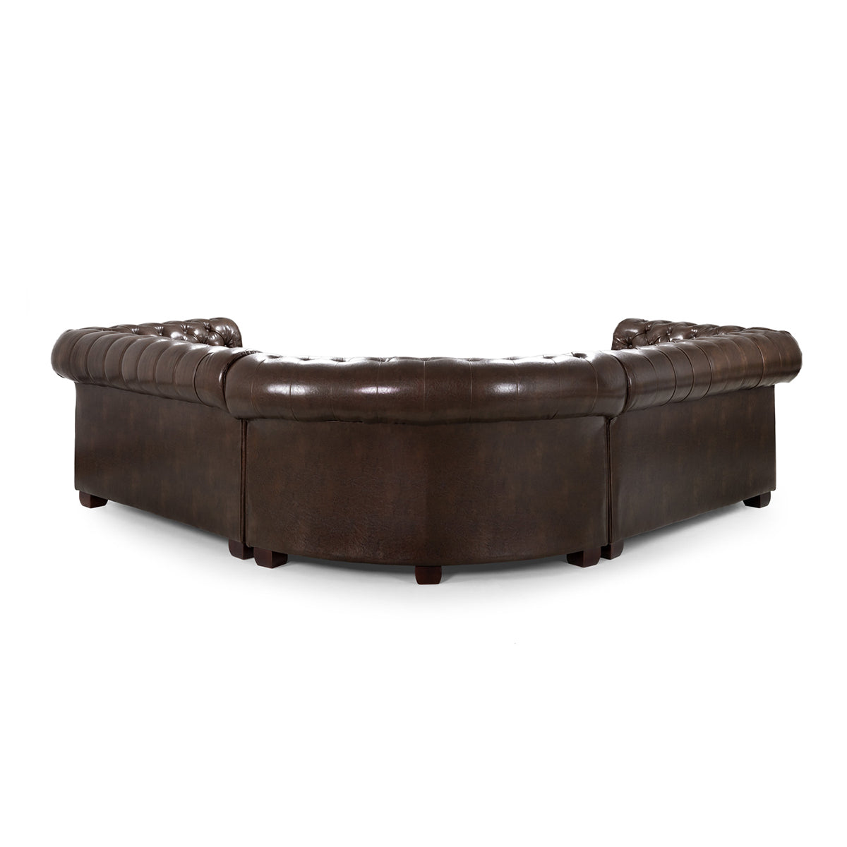 Faux Leather Corner Sofa Large - Chesterfield