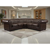 Faux Leather Corner Sofa Large - Chesterfield