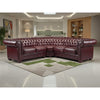 Faux Leather Corner Sofa Large - Chesterfield
