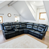 Faux Leather Corner Sofa Large Recliner - Novie
